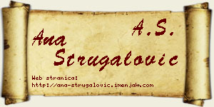 Ana Strugalović vizit kartica